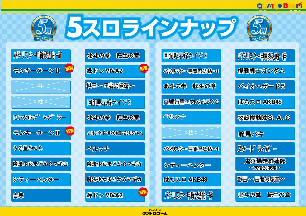 6.23５ｽﾛラインUP
